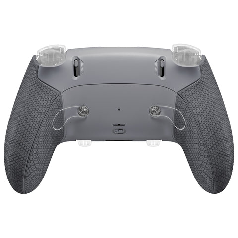 eXtremeRate Beyond-ARC Bottom Shell Kit with Rubberised Grip for PS5 Edge Controller - New Hope Gray & Classic Gray - CKREGU003