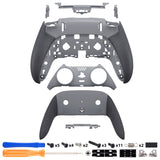 eXtremeRate Beyond-ARC Bottom Shell Kit with Rubberised Grip for PS5 Edge Controller - New Hope Gray & Classic Gray - CKREGU003