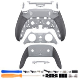 eXtremeRate Beyond-ARC Bottom Shell Kit with Rubberised Grip for PS5 Edge Controller - New Hope Gray & Classic Gray - CKREGU003