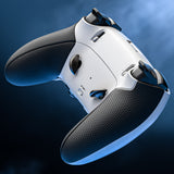 eXtremeRate Beyond-ARC Bottom Shell Kit with Rubberised Grip for PS5 Edge Controller - White Black - CKREGU002