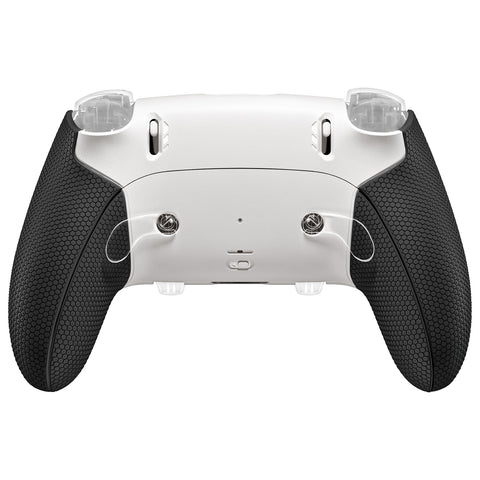 eXtremeRate Beyond-ARC Bottom Shell Kit with Rubberised Grip for PS5 Edge Controller - White Black - CKREGU002