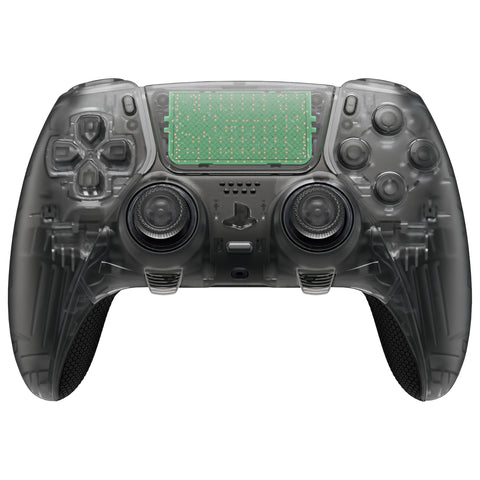 eXtremeRate Beyond-ARC Full Set Shell Buttons with 6-in-1 Swappable Thumbsticks for PS5 Edge Controller - Clear Black - QNVEGM003