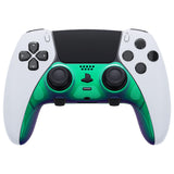 eXtremeRate Chameleon Green Purple Top Bottom Decorative Trim Shell Compatible with ps5 Edge Controller DIY Replacement Front Back Clip Shell, Custom Plates Cover Compatible with ps5 Edge Controller - CXQEGP011