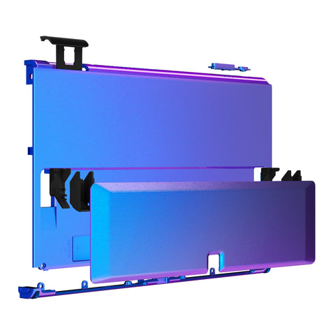 eXtremeRate Chameleon Purple Blue Console Back Plate DIY Replacement Housing Shell Case with Kickstand for Nintendo Switch OLED – Console and Joycon NOT Included - GLUSOP004