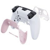 eXtremeRate Cherry Blossoms Pink Top Bottom Decorative Trim Shell Compatible with ps5 Edge Controller DIY Replacement Front Back Clip Shell, Custom Plates Cover Compatible with ps5 Edge Controller - CXQEGP010