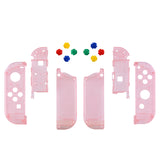 eXtremeRate Cherry Pink Joycon Handheld Controller Housing with Full Set Buttons, DIY Replacement Shell Case for NS Switch JoyCon & OLED JoyCon - Joycon and Console NOT Included - CM507