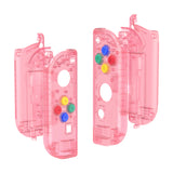 eXtremeRate Cherry Pink Joycon Handheld Controller Housing with Full Set Buttons, DIY Replacement Shell Case for NS Switch JoyCon & OLED JoyCon - Joycon and Console NOT Included - CM507