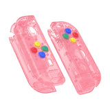 eXtremeRate Cherry Pink Joycon Handheld Controller Housing with Full Set Buttons, DIY Replacement Shell Case for NS Switch JoyCon & OLED JoyCon - Joycon and Console NOT Included - CM507