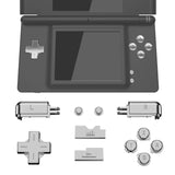 eXtremeRate Chrome Silver Replacement Full Set Buttons for Nintendo DS Lite Handheld Console, Custom D-pad A B X Y Start Select R L Power Volume Keys for Nintendo DS Lite NDSL - Console NOT Included - DSLJ2002