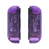 eXtremeRate Clear Atomic Purple Joycon Handheld Controller Housing with Full Set Buttons, DIY Replacement Shell Case for NS Switch JoyCon & OLED JoyCon - Console Shell NOT Included - CM505