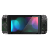 eXtremeRate Clear Black Joycon Handheld Controller Housing with Full Set Buttons, DIY Replacement Shell Case for NS Switch JoyCon & OLED JoyCon - Joycon and Console NOT Included - CM510