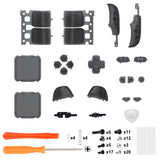 eXtremeRate Clear Slate Black Replacement Full Set Buttons for Steam Deck LCD - JESDM002