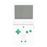 eXtremeRate Chameleon Green Purple Custom Full Set Buttons for Gameboy Advance SP, Replacement A B L R Button Power On Off Volume Button D-pad Key for GBA SP Console - Console NOT Included - ASPJ213