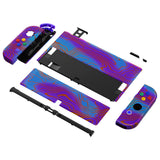 eXtremeRate Damascuscamo Full Set Shell for Nintendo Switch OLED, Replacement Console Back Plate & Kickstand, NS Joycon Handheld Controller Housing with Full Set Buttons for Nintendo Switch OLED - QNSOT010