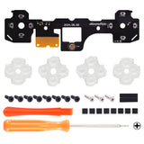 eXtremeRate Face Clicky Kit for PS5 Controller BDM-030/040/050 Face Buttons, Custom Hard Silicone Tactile Switch Dpad Action Buttons Mouse Click Kit for PS5 Controller BDM 030 040 - Without Controller - PFMD019