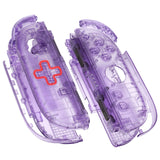 eXtremeRate D-Pad Version Replacement Full Set Shell Case with Buttons for Joycon 2 of Nintendo Switch 2 - Deluxe Version - Clear Atomic Purple - SZMNTM001