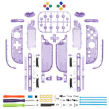 eXtremeRate D-Pad Version Replacement Full Set Shell Case with Buttons for Joycon 2 of Nintendo Switch 2 - Deluxe Version - Clear Atomic Purple - SZMNTM001