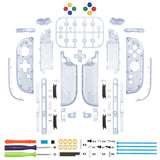 eXtremeRate D-Pad Version Replacement Full Set Shell Case with Buttons for Joycon 2 of Nintendo Switch 2 - Deluxe Version - Clear Glacier Blue - SZMNTM003