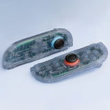 eXtremeRate D-Pad Version Replacement Full Set Shell Case with Buttons for Joycon 2 of Nintendo Switch 2 - Deluxe Version - Clear Glacier Blue - SZMNTM003