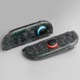 eXtremeRate D-Pad Version Replacement Full Set Shell Case with Buttons for Joycon 2 of Nintendo Switch 2 - Deluxe Version - Clear Slate Black - SZMNTM002