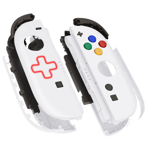 eXtremeRate D-Pad Version Replacement Full Set Shell Case with Buttons for Joycon 2 of Nintendo Switch 2 - Deluxe Version - White - SZMNTM005