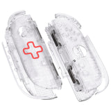 eXtremeRate D-Pad Version Replacement Full Set Shell Case with Buttons for Joycon 2 of Nintendo Switch 2 - Deluxe Version - Clear - SZMNTM004