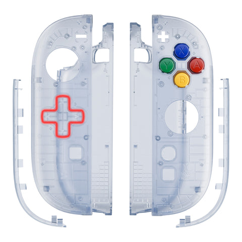 eXtremeRate D-Pad Version Replacement Full Set Shell Case with Buttons for Joycon 2 of Nintendo Switch 2 - Essence Version - Clear Glacier Blue - SXANTM003