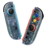 eXtremeRate D-Pad Version Replacement Full Set Shell Case with Buttons for Joycon 2 of Nintendo Switch 2 - Essence Version - Clear Glacier Blue - SXANTM003
