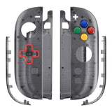 eXtremeRate D-Pad Version Replacement Full Set Shell Case with Buttons for Joycon 2 of Nintendo Switch 2 - Essence Version - Clear Slate Black - SXANTM002