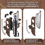 eXtremeRate D-Pad Version Replacement Full Set Shell Case with Buttons for Joycon 2 of Nintendo Switch 2 - Essence Version - Wood Grain - SXANTS001
