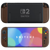 eXtremeRate D-Pad Version Replacement Full Set Shell Case with Buttons for Joycon 2 of Nintendo Switch 2 - Essence Version - Wood Grain - SXANTS001