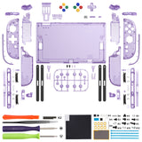 eXtremeRate D-Pad Version Replacement Full Set Shells with Buttons for Nintendo Switch 2 - Deluxe Version - Clear Atomic Purple - YAGNTM001