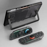 eXtremeRate D-Pad Version Replacement Full Set Shells with Buttons for Nintendo Switch 2 - Deluxe Version - Clear Slate Black - YAGNTM002
