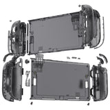 eXtremeRate D-Pad Version Replacement Full Set Shells with Buttons for Nintendo Switch 2 - Deluxe Version - Clear Slate Black - YAGNTM002