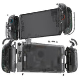 eXtremeRate D-Pad Version Replacement Full Set Shells with Buttons for Nintendo Switch 2 - Deluxe Version - Clear Slate Black - YAGNTM002