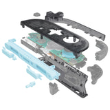 eXtremeRate D-Pad Version Replacement Full Set Shells with Buttons for Nintendo Switch 2 - Essence Version - Clear Slate Black - CHUNTM002