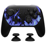 eXtremeRate DIY Replacement Faceplate Shell with Thumbsticks for Nintendo Switch 2 Pro Controller - Blue Flame - CNLPTR003