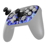 eXtremeRate DIY Replacement Faceplate Shell with Thumbsticks for Nintendo Switch 2 Pro Controller - Blue Flame - CNLPTR003
