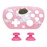 eXtremeRate DIY Replacement Faceplate Shell with Thumbsticks for Nintendo Switch 2 Pro Controller - Cherry Blossoms Kitten - CNLPTR009