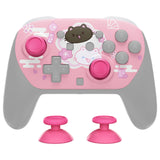 eXtremeRate DIY Replacement Faceplate Shell with Thumbsticks for Nintendo Switch 2 Pro Controller - Cherry Blossoms Kitten - CNLPTR009