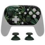 eXtremeRate DIY Replacement Faceplate Shell with Thumbsticks for Nintendo Switch 2 Pro Controller - Green Weeds - CNLPTR002