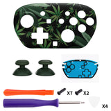 eXtremeRate DIY Replacement Faceplate Shell with Thumbsticks for Nintendo Switch 2 Pro Controller - Green Weeds - CNLPTR002