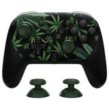 eXtremeRate DIY Replacement Faceplate Shell with Thumbsticks for Nintendo Switch 2 Pro Controller - Green Weeds - CNLPTR002
