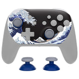 eXtremeRate DIY Replacement Faceplate Shell with Thumbsticks for Nintendo Switch 2 Pro Controller - The Great Wave Off Kanagawa - CNLPTR001
