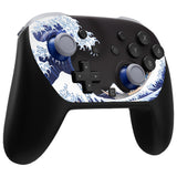 eXtremeRate DIY Replacement Faceplate Shell with Thumbsticks for Nintendo Switch 2 Pro Controller - The Great Wave Off Kanagawa - CNLPTR001