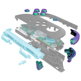 eXtremeRate DIY Replacement Full Set Buttons for Nintendo Switch 2 - Chameleon Green Purple - BEWNTP003