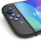 eXtremeRate DIY Replacement Full Set Buttons for Nintendo Switch 2 - Chameleon Green Purple - BEWNTP003