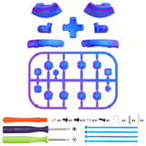 eXtremeRate DIY Replacement Full Set Buttons for Nintendo Switch 2 - Chameleon Purple Blue - BEWNTP002