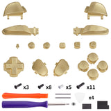 eXtremeRate DIY Replacement Full Set Buttons for Nintendo Switch 2 Pro Controller - Champagne Gold - JMWPTP001