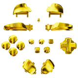 eXtremeRate DIY Replacement Full Set Buttons for Nintendo Switch 2 Pro Controller - Chrome Gold - JMWPTD001